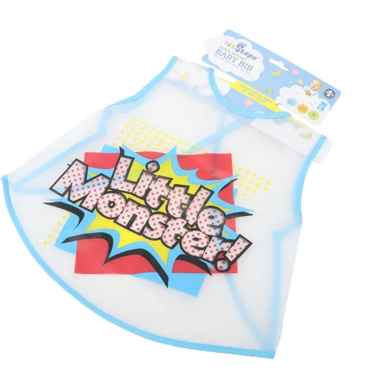 1st Steps Bib Shirt Reusable 1pce, 4 Asstd Designs