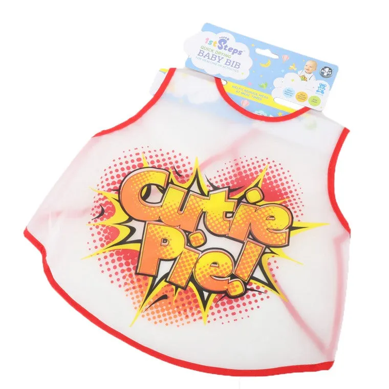 1st Steps Bib Shirt Reusable 1pce, 4 Asstd Designs