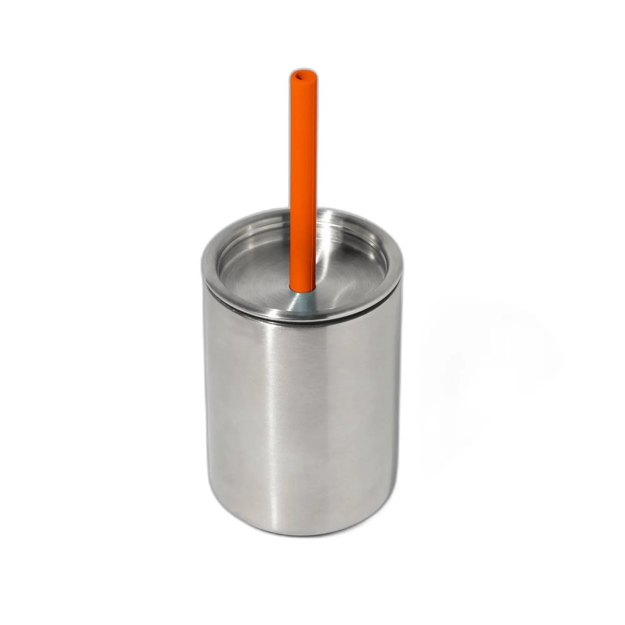 8 Oz. Avanchy Stainless Steel Baby Toddler Spill Proof Cup With Straw
