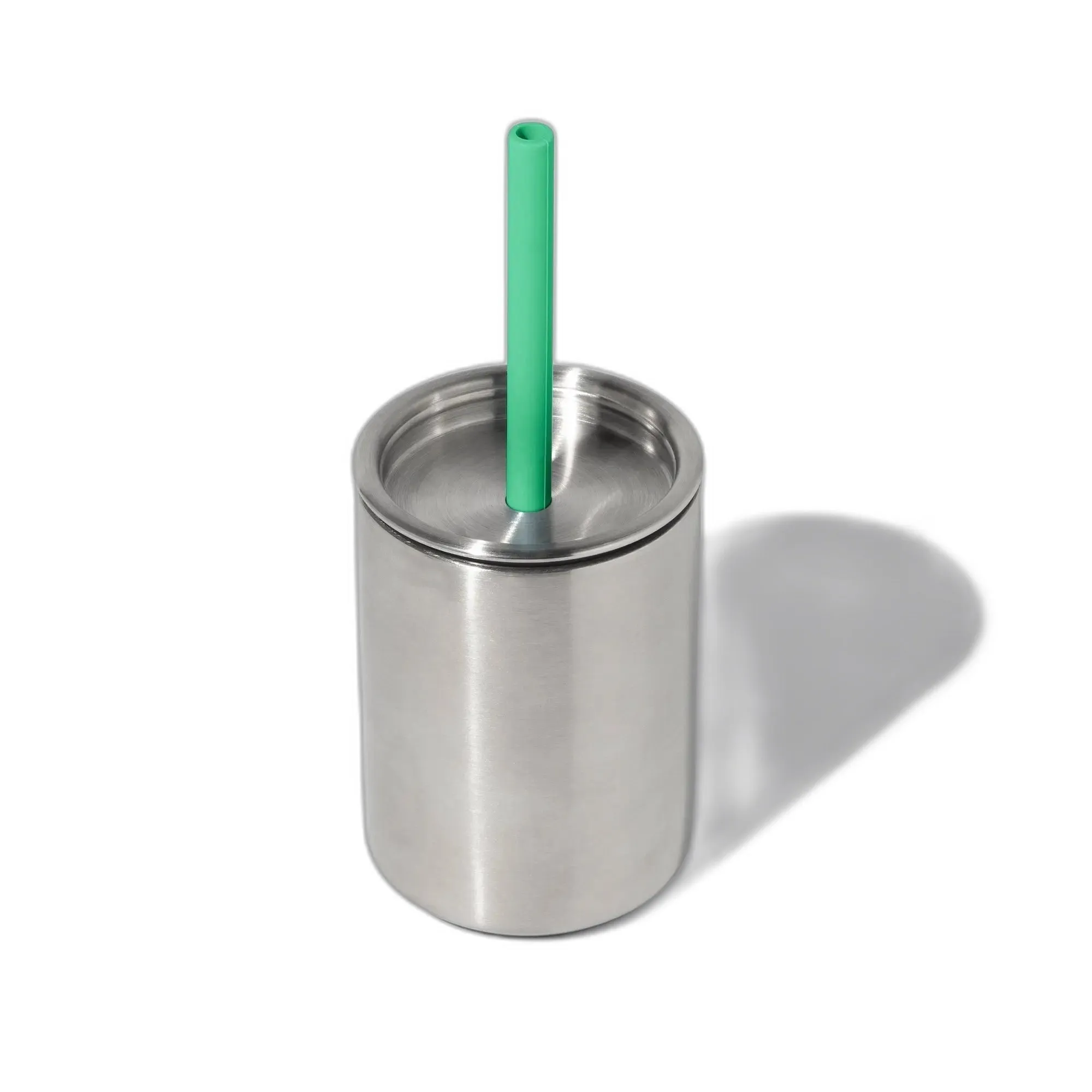 8 Oz. Avanchy Stainless Steel Baby Toddler Spill Proof Cup With Straw