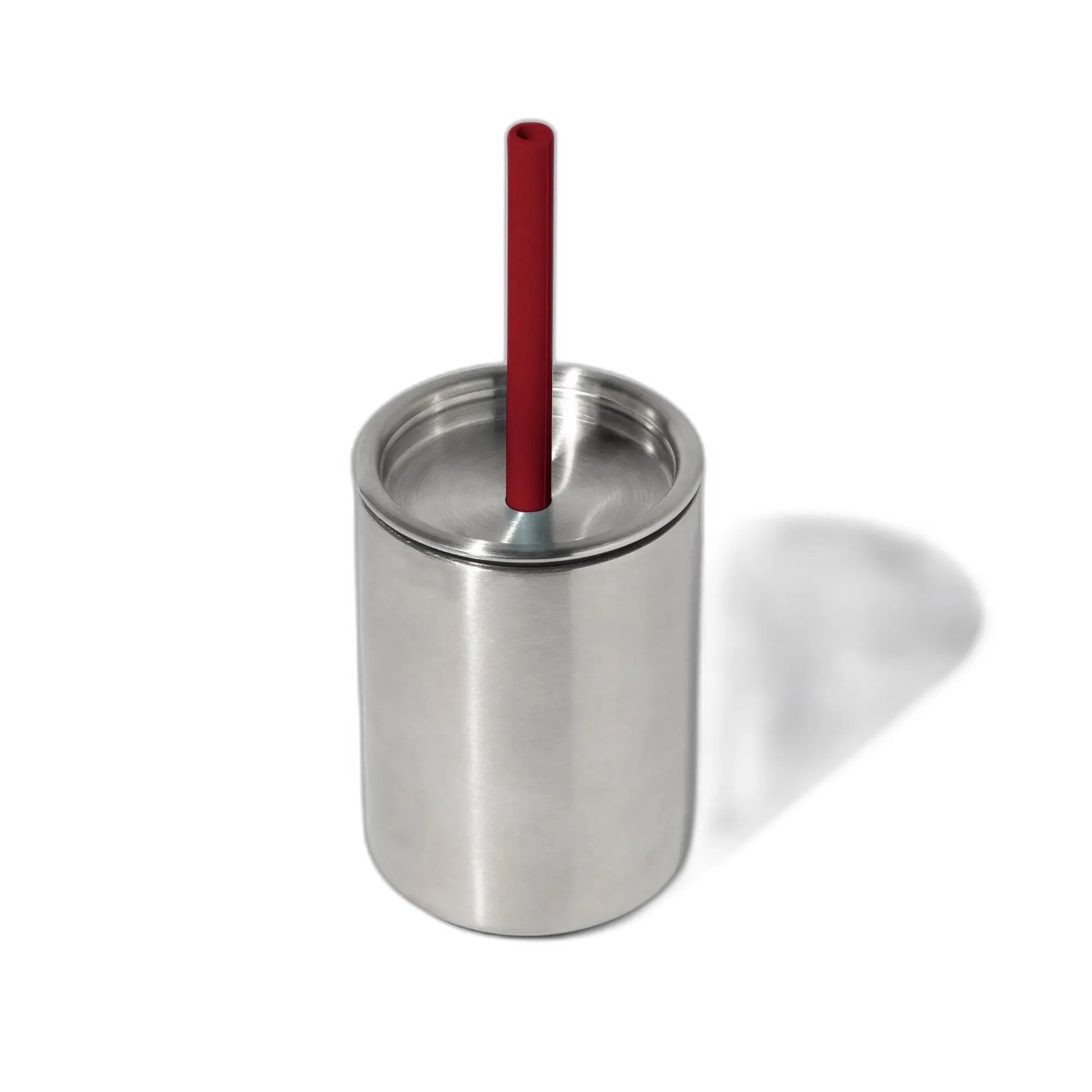 8 Oz. Avanchy Stainless Steel Baby Toddler Spill Proof Cup With Straw