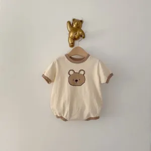 Adorable Cotton Cartoon Bear-themed Rompers