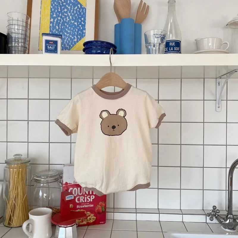 Adorable Cotton Cartoon Bear-themed Rompers