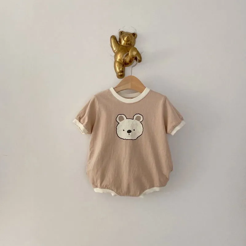 Adorable Cotton Cartoon Bear-themed Rompers
