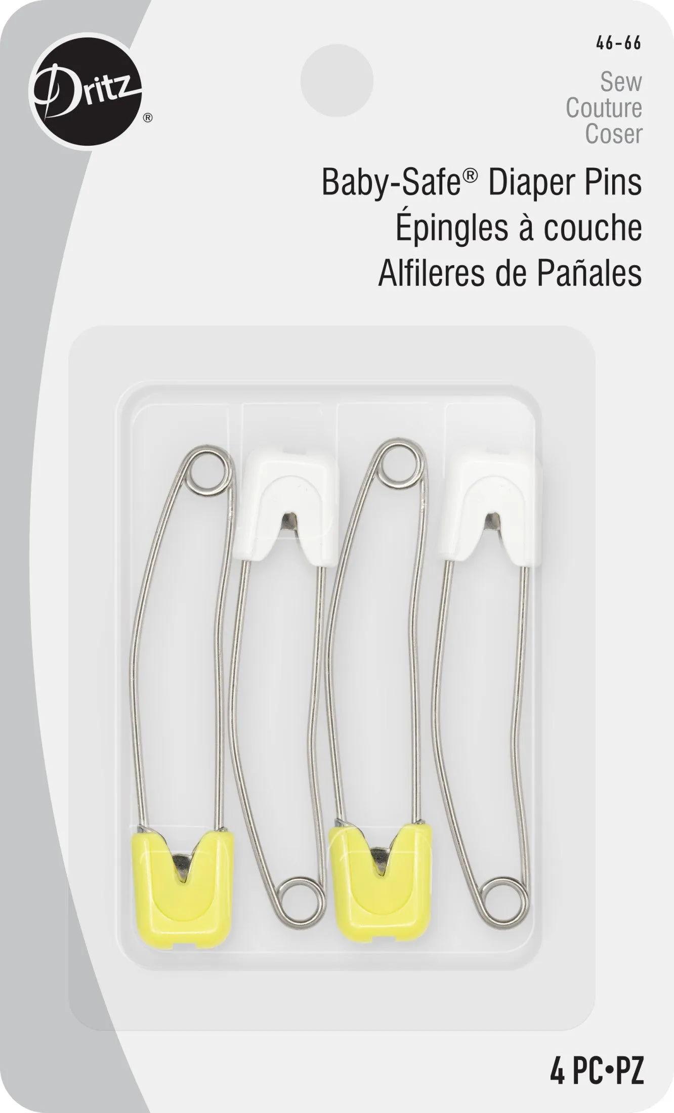 Baby-Safe Diaper Pins, 3-Pack