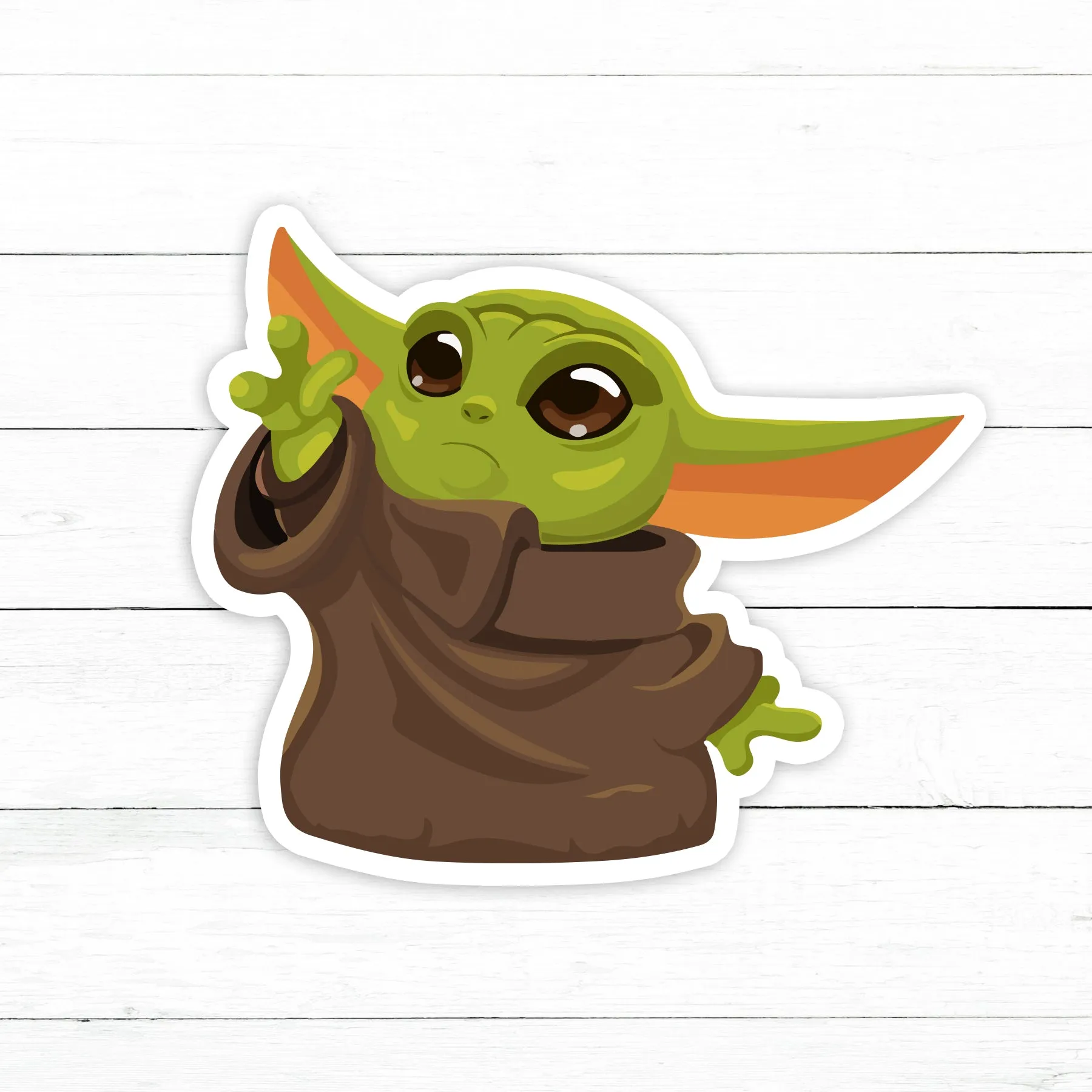 Baby Yoda Sticker | Waterproof Vinyl Decal | 3in