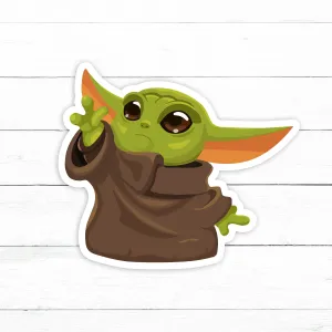Baby Yoda Sticker | Waterproof Vinyl Decal | 3in