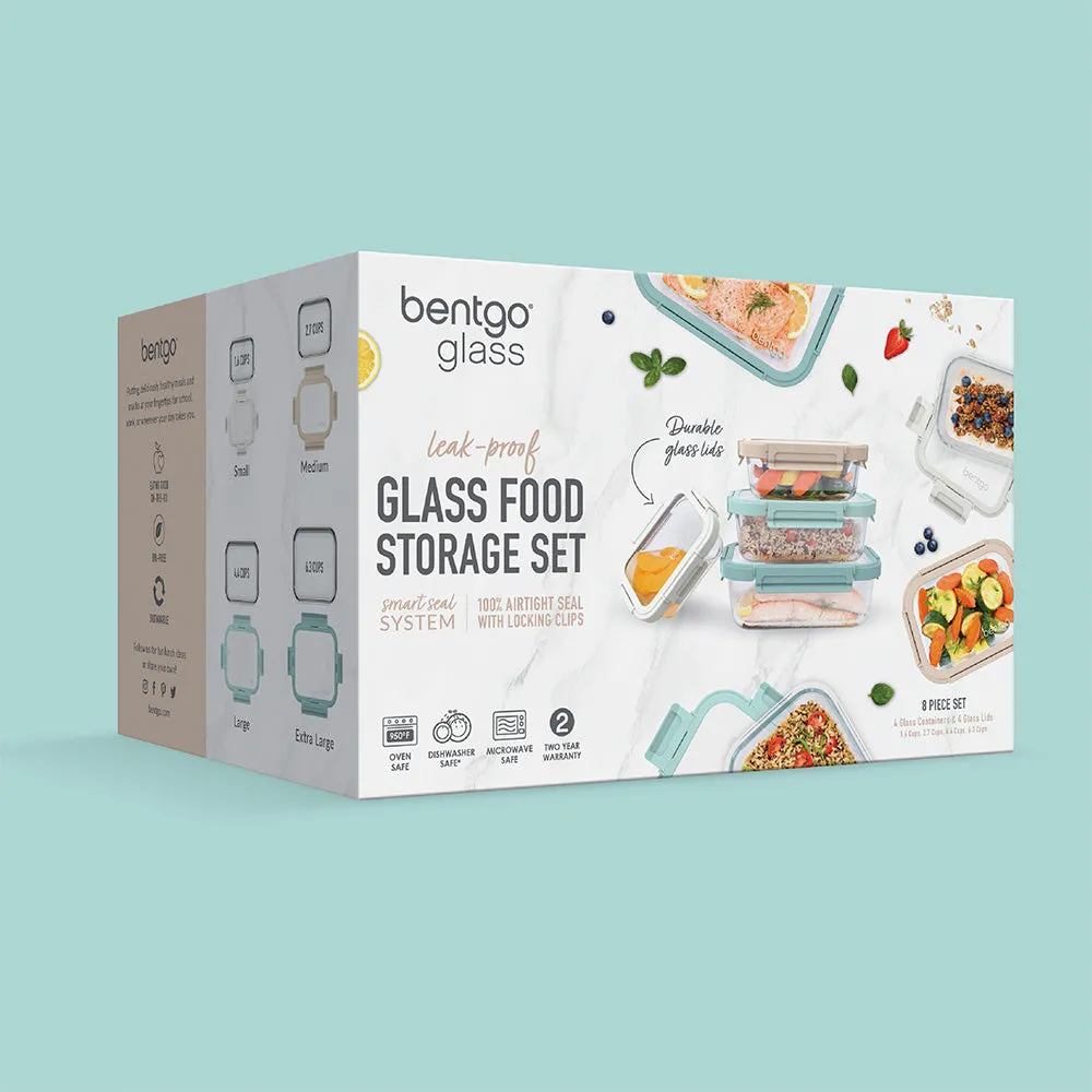 Bentgo Glass Leak-Proof Food Storage Set (8pc)