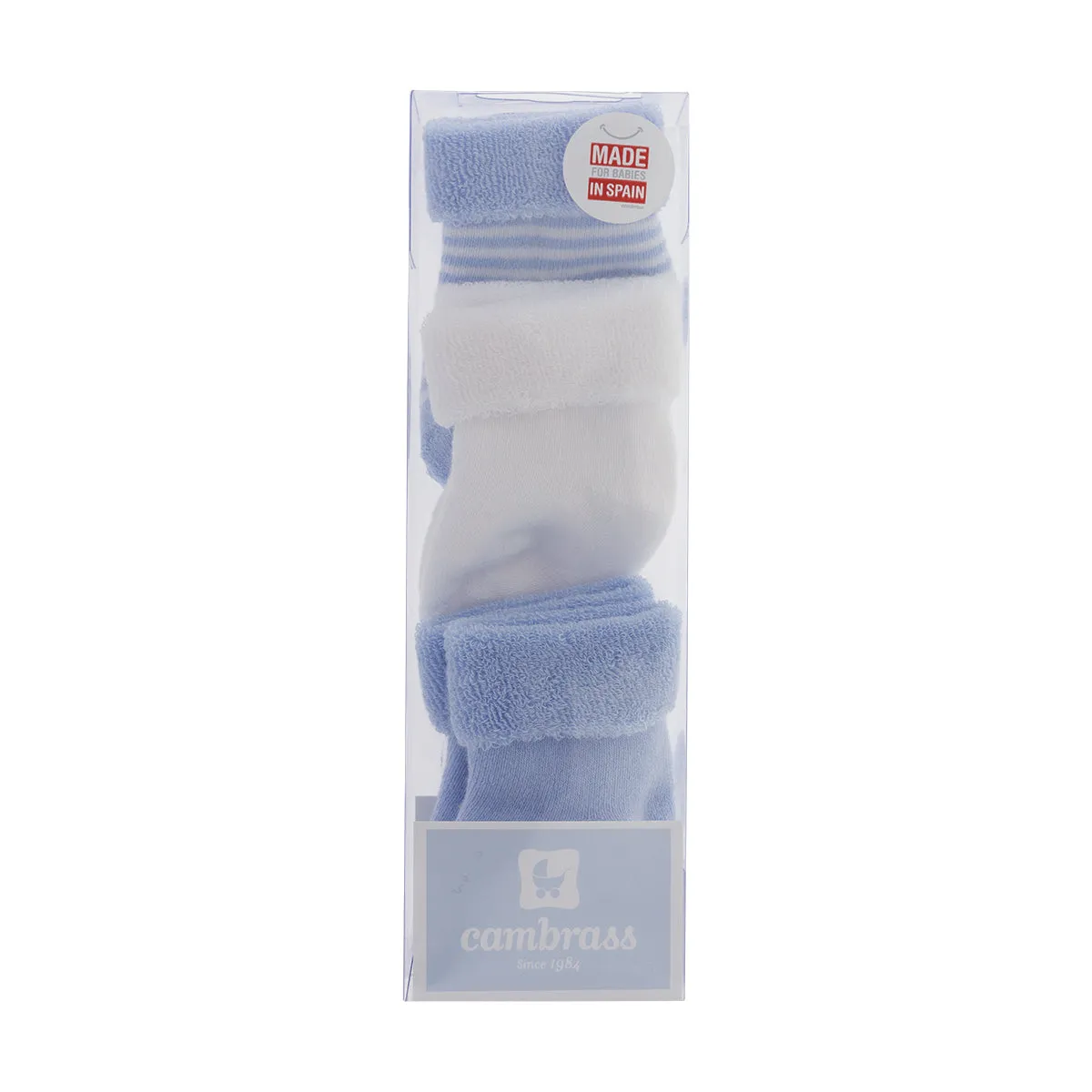 Cambrass Set 3 Socks for Baby Liso Blue