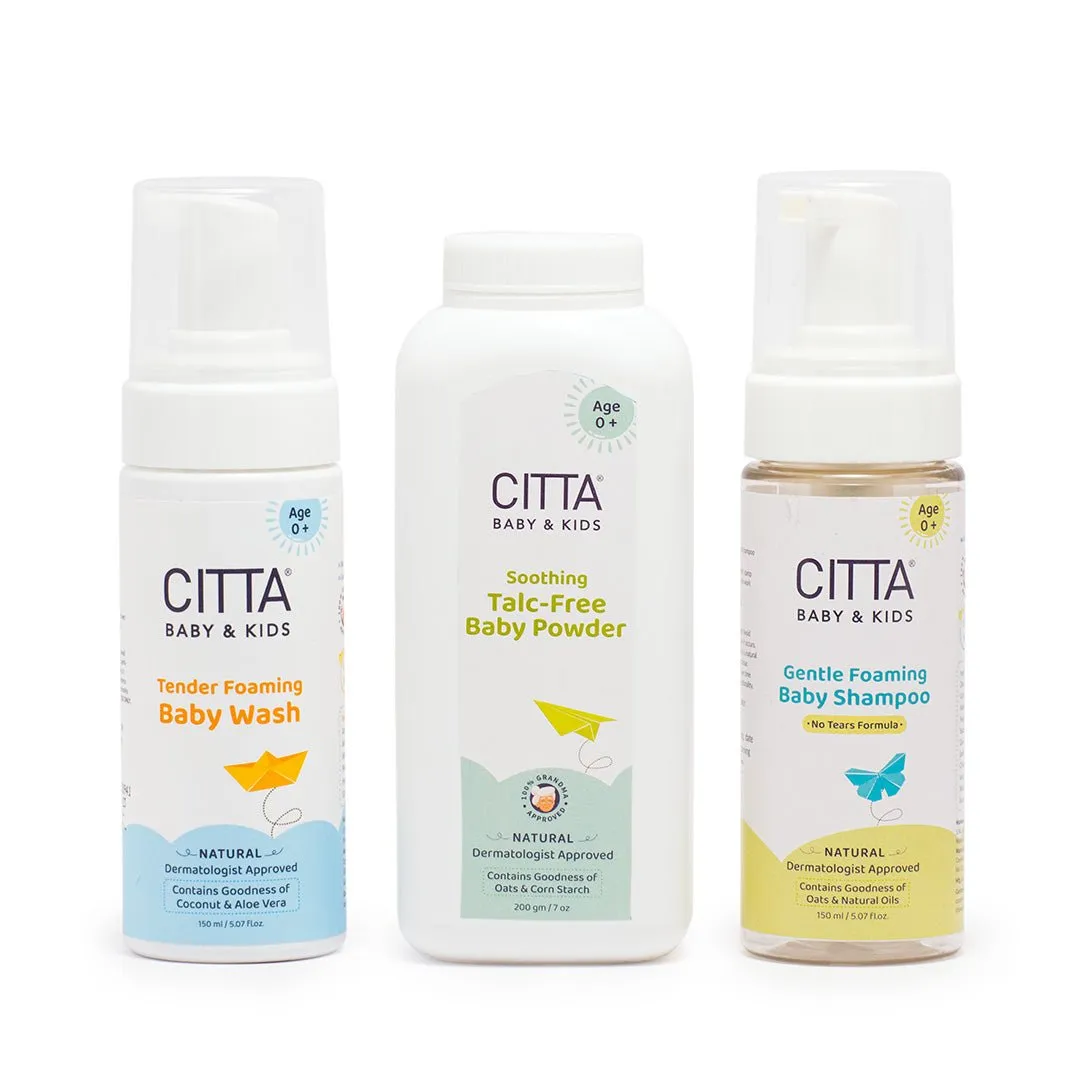Citta Baby Wash, Baby Shampoo and Baby Powder I Pack of 3