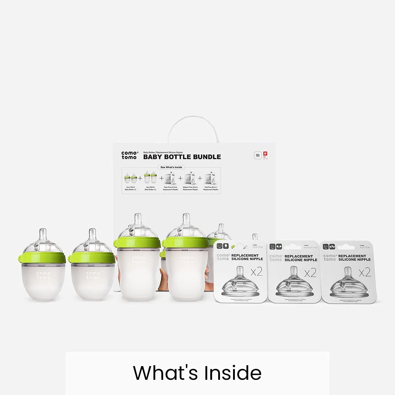 Comotomo - Baby Bottle Bundle Green