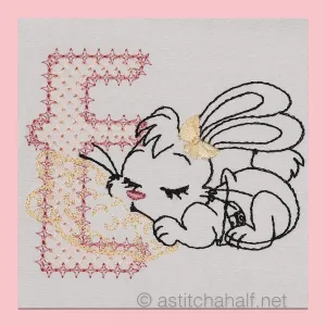 Cottontail Bliss Monogram Letter E