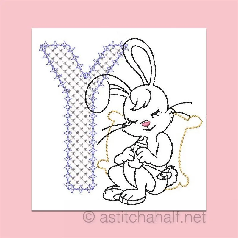 Cottontail Bliss Monogram Letter Y