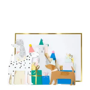 Dog Party Concertina Greeting Card