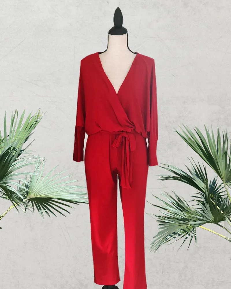 Jariet V-Neck Jersey Jumpsuit