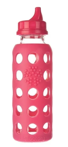 Lifefactory Glass Sippy Cap Bottle 9 OZ   RASPBERRY