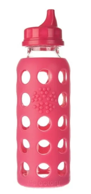 Lifefactory Glass Sippy Cap Bottle 9 OZ   RASPBERRY