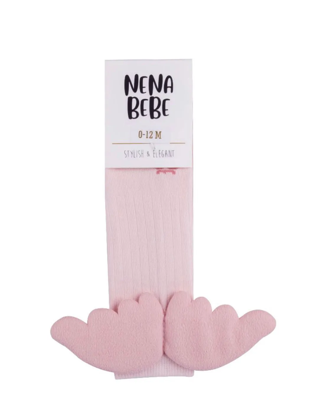 NENA BEBE Knee-high socks with wings-B5008 pink