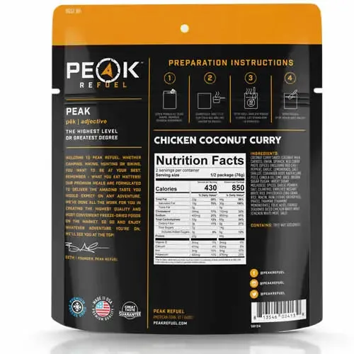 PEAK Refuel  SAMPLER PACK (12 pouches; 24 Servings)