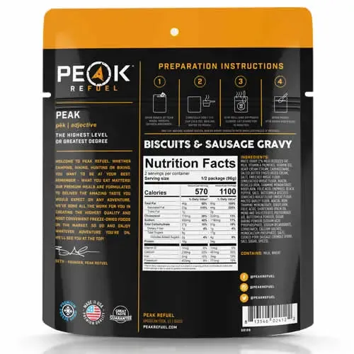 PEAK Refuel  SAMPLER PACK (12 pouches; 24 Servings)