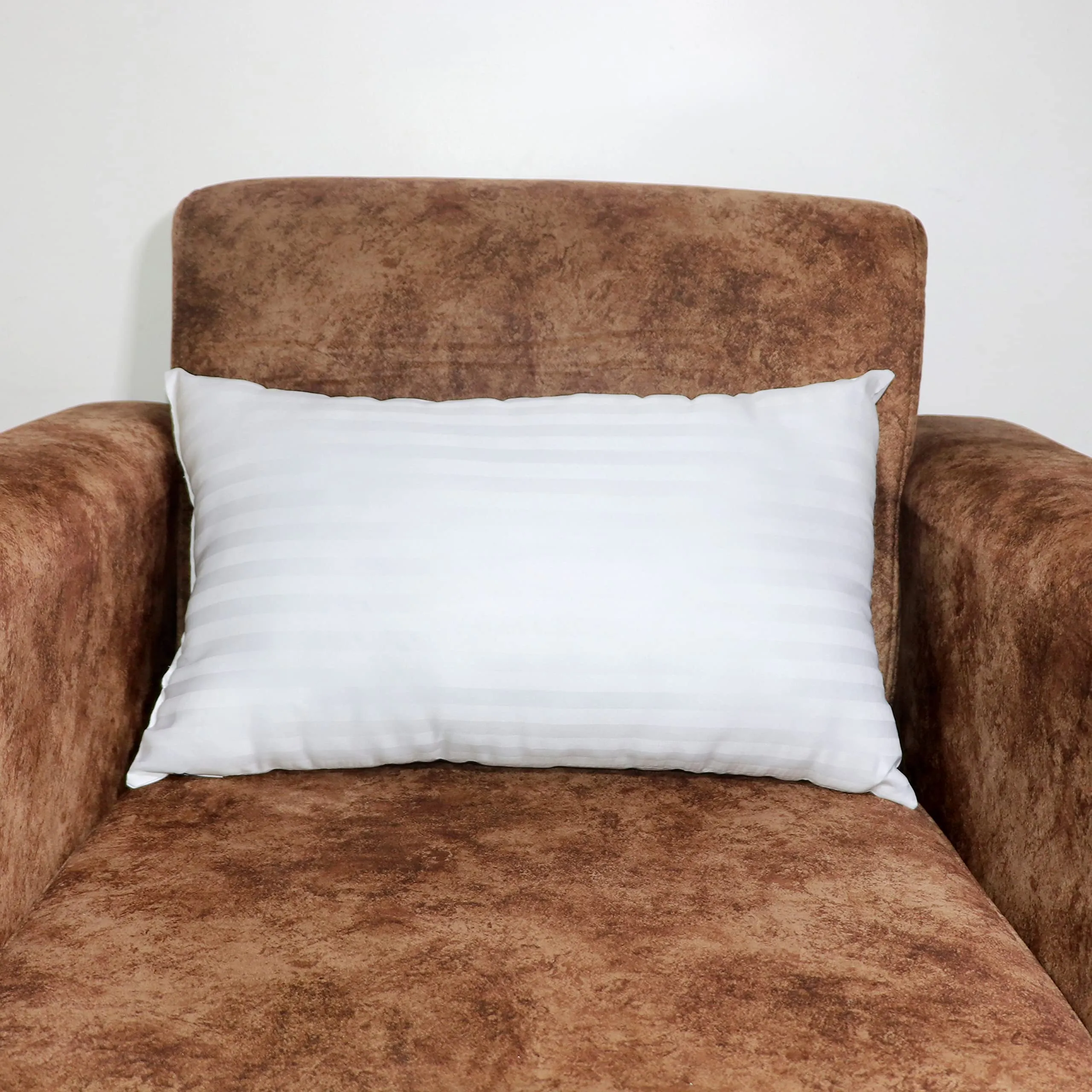 Perfect Sleeper Arika Microfiber Hotel Quality Premium Fibre Soft Cushion, Pillow Filler, 12x18 Inches, White, Set of 2