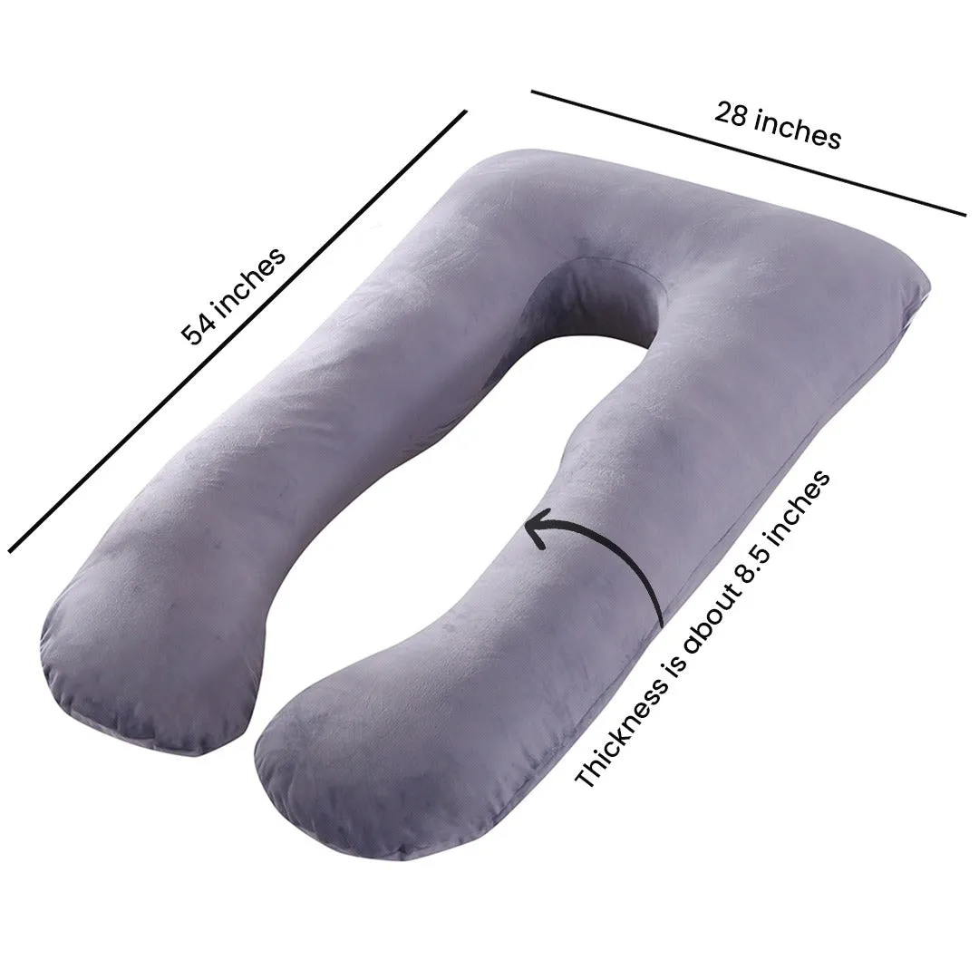 Pregnancy Support Pillow / U- Shape Maternity Pillow / Sleeping Support Pillow In Off-White Color