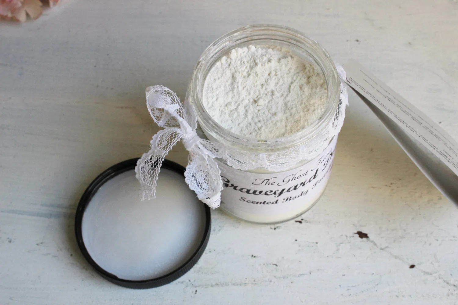 Scented Handmade Talc Free Body Powder, "Graveyard Dust"