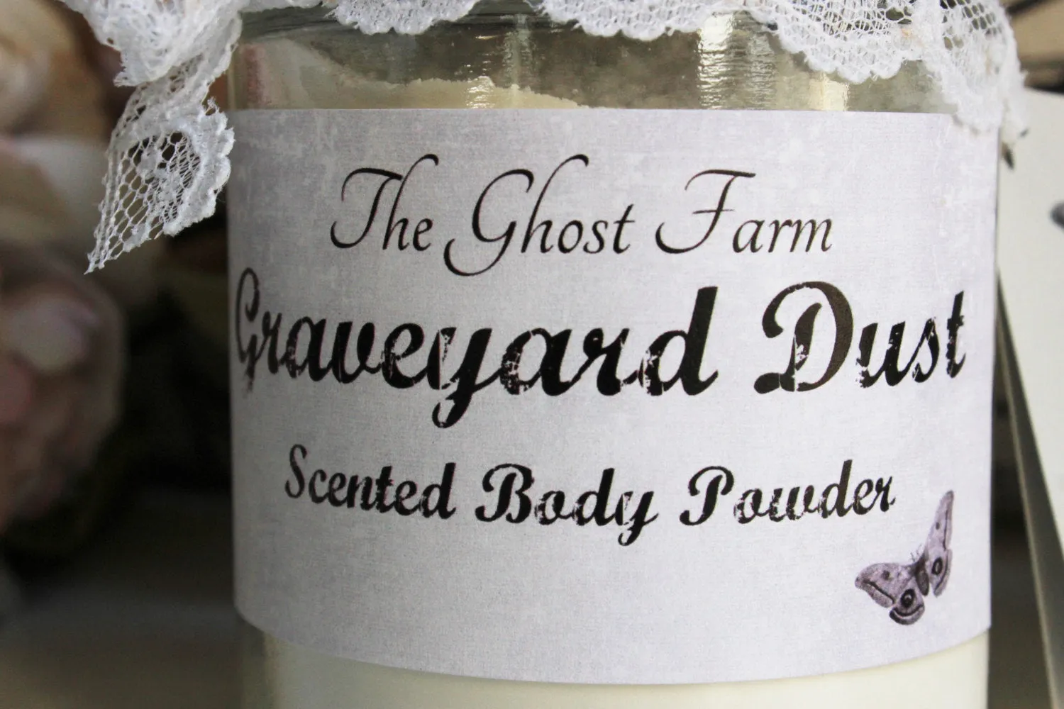 Scented Handmade Talc Free Body Powder, "Graveyard Dust"