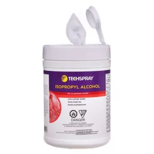 Techspray 1610CP-150DSP Isopropyl Alcohol Wipes - Pop-up Tub | 150 ct (Qty of 6)