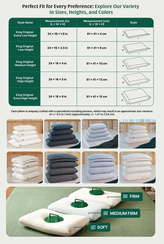 The White Willow Pillow for Neck Pain Relief-Pillow Set of 2-Memory Foam Pillow Cool Gel-Orthopedic Bed Pillow for Sleeping-Cervical Pillow for Neck & Shoulder Pain-Medium Firm Pillow-King Size-5" H