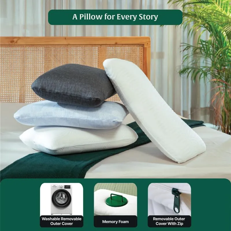 The White Willow Pillow for Neck Pain Relief-Pillow Set of 2-Memory Foam Pillow Cool Gel-Orthopedic Bed Pillow for Sleeping-Cervical Pillow for Neck & Shoulder Pain-Medium Firm Pillow-King Size-5" H