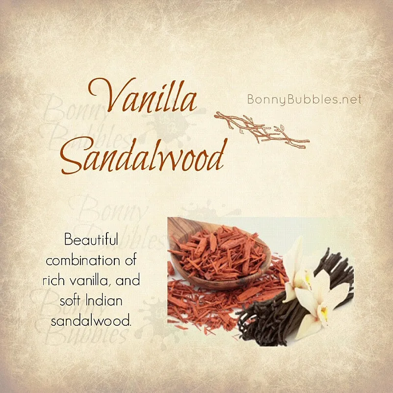 VANILLA SANDALWOOD body powder, 8 oz - Talc and Cornstarch Free